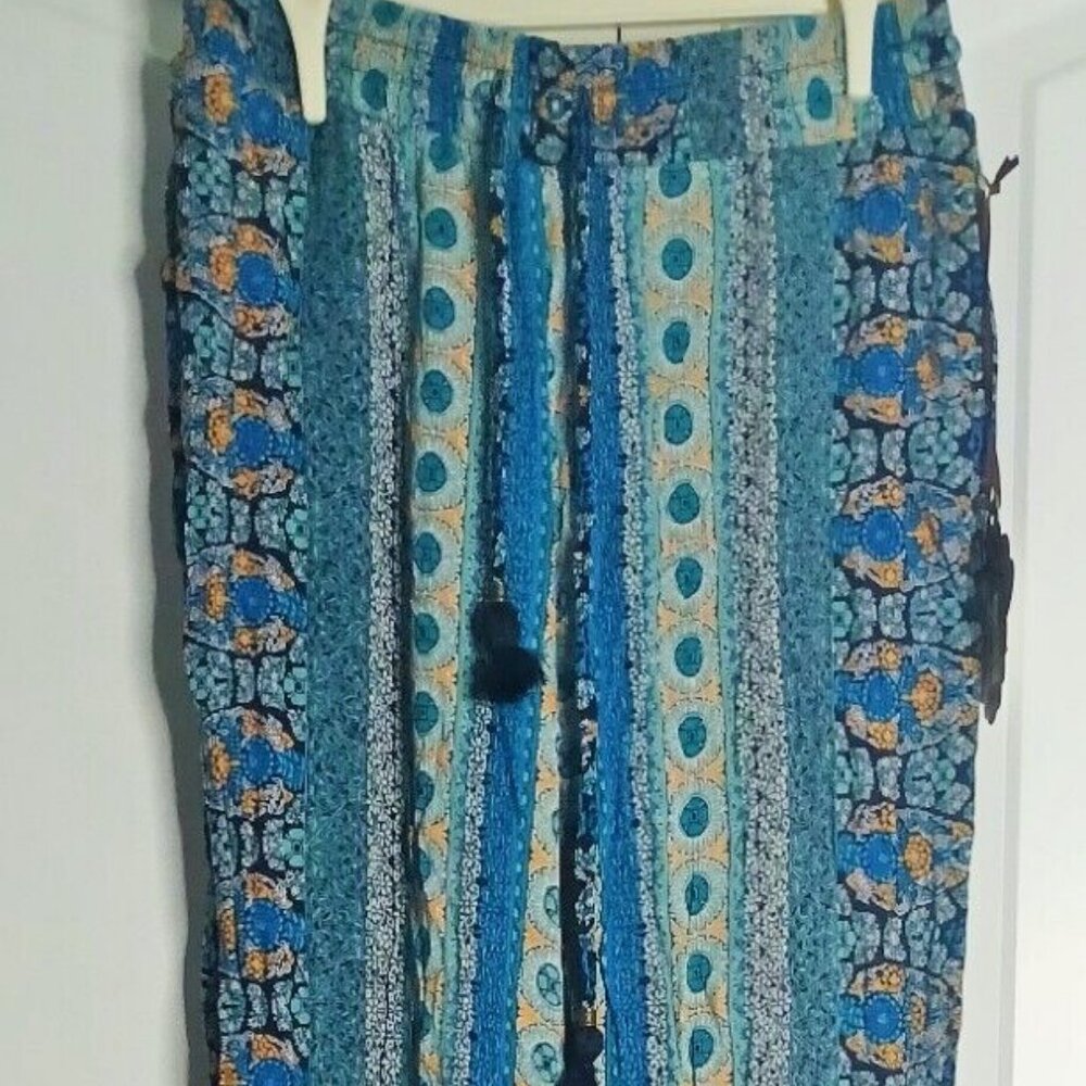 NWT Knox Rose Pants size XS style Midnight w/pockets drawstring tassel belt